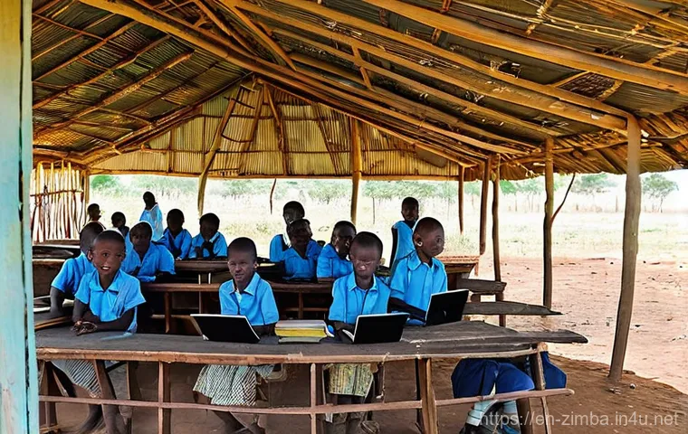 짐바브웨 어린이 교육 실태 - **An overcrowded, humble classroom in a rural Zimbabwean school.** The interior of the classroom is ...