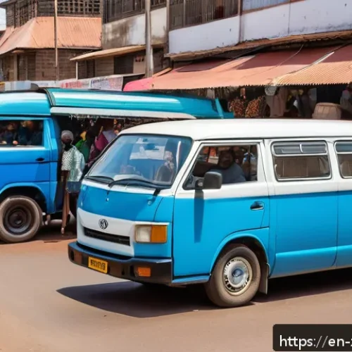 짐바브웨 대중교통 이용 방법 - A bustling urban street scene in Harare, Zimbabwe during daytime featuring a classic white Toyota Hi...