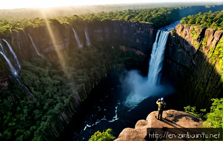 짐바브웨에서 드론 촬영 가능 여부 - Photorealistic travel scene in Zimbabwe, responsible drone operator standing in a wide designated op...